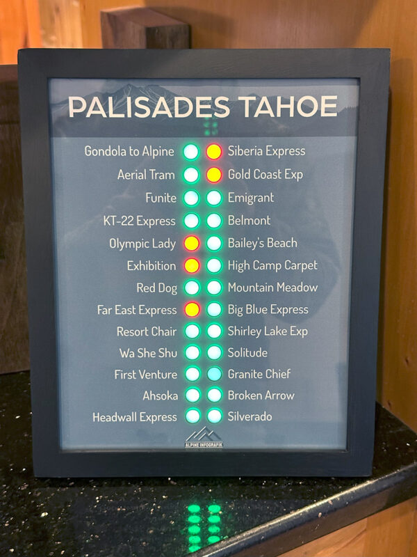 Original Alpine InfoGrafik Ski Sign